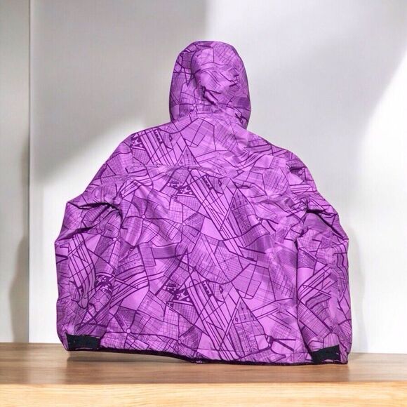 OTU Womens Medium Waterproof Ski Snowboarding Jacket Fleece Hooded Purple - Picture 2 of 9